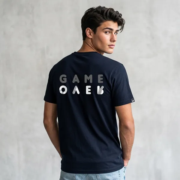 Black_Cotton_Regular_Fit_Game_Over_Graphic_T-Shirt_For_Unisex