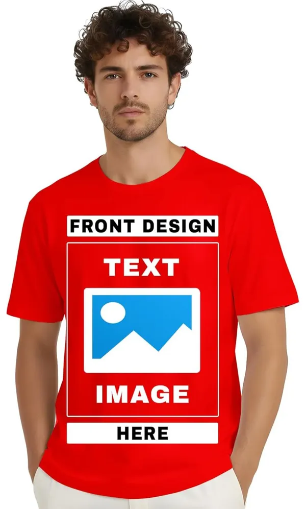 Red_Cotton_Regular_Fit_Round_Neck_T-Shirt_For_Unisex