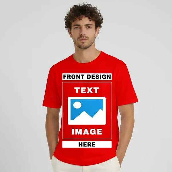 Red_Cotton_Regular_Fit_Round_Neck_T-Shirt_For_Unisex