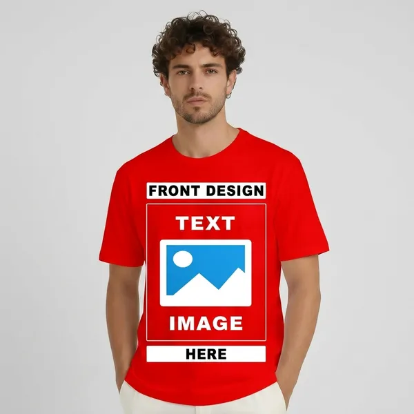 Red_Cotton_Regular_Fit_Round_Neck_T-Shirt_For_Unisex