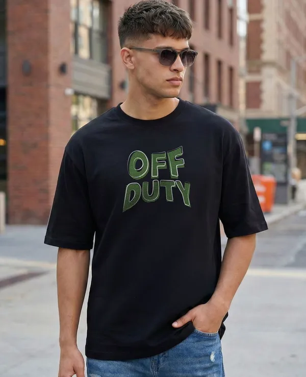 Black_Cotton_Oversized_Off_Duty_Graphic_T-Shirt_For_Unisex