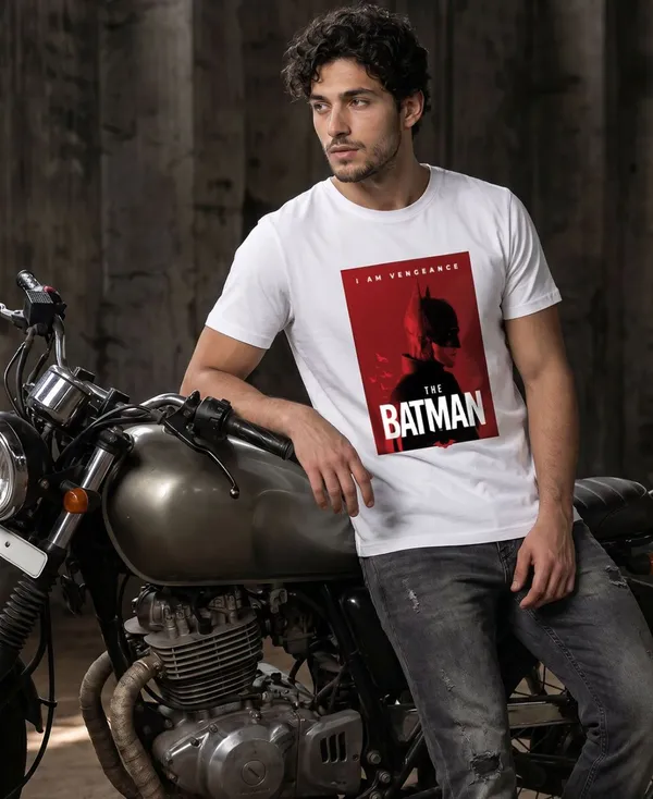White_Cotton_Regular_Fit_Batman_Graphic_T-Shirt_For_Unisex