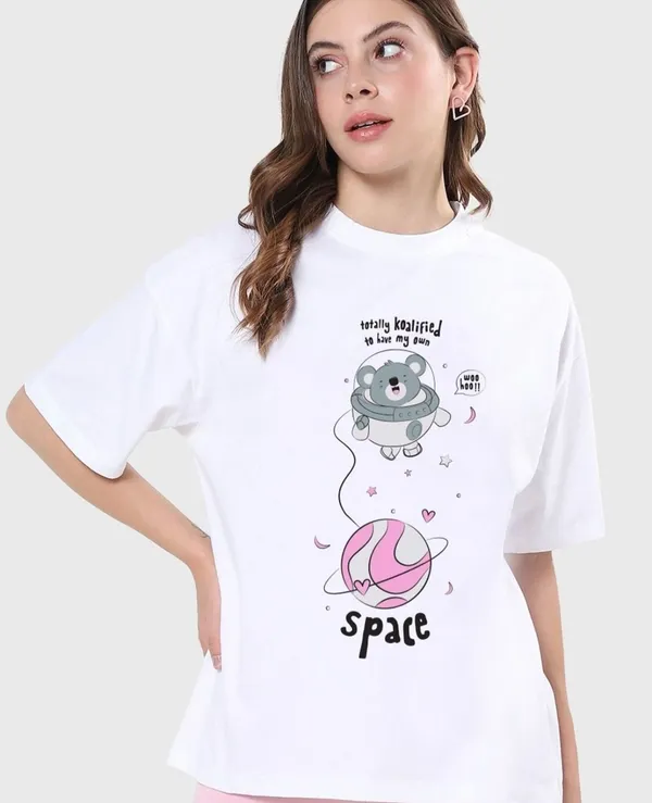 White_Cotton_Oversized_Koala_Quirky_Graphic_T-Shirt_For_Unisex