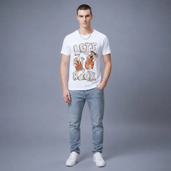White_Cotton_Regular_Fit_Cartoon_Graphic_Round_Neck_T-Shirt_For_Unisex