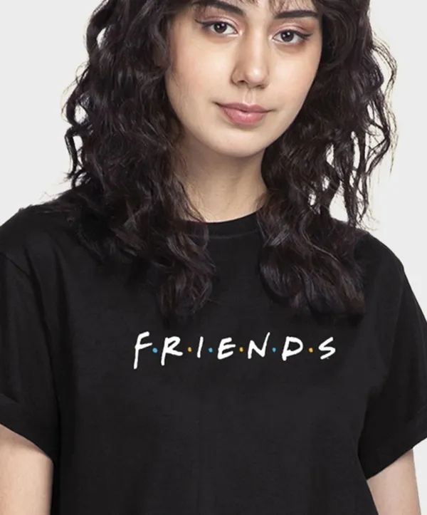 Black_Cotton_Regular_Fit_Friends_Logo_Graphic_T-Shirt_For_Unisex