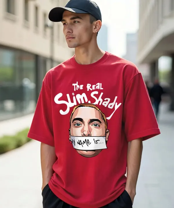 Cherry_Red_Cotton_Oversized_Real_Slim_Shady_Graphic_T-Shirt_For_Unisex