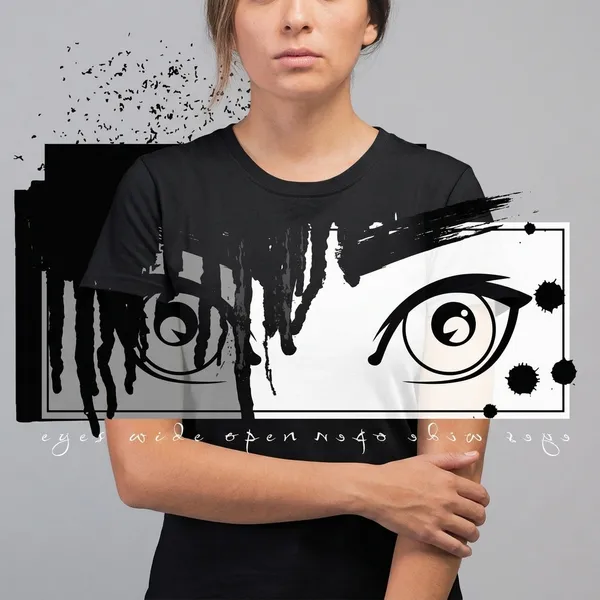 Black_Cotton_Regular_Fit_Abstract_Brushstroke_Graphic_T-Shirt_For_Unisex