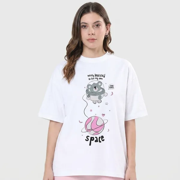 White_Cotton_Oversized_Koala_Quirky_Graphic_T-Shirt_For_Unisex