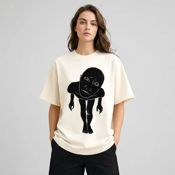 White_Cotton_Oversized_Artistic_Graphic_T-Shirt_For_Unisex