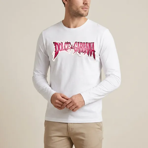 White_Cotton_Full_Sleeve_T_Shirt_For_Men