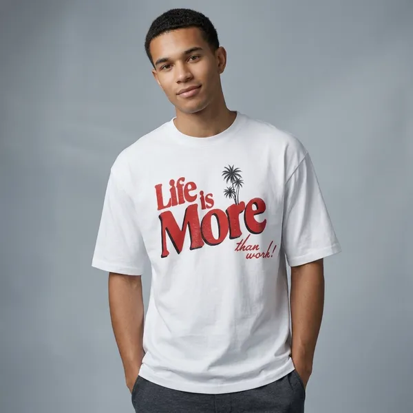 White_Cotton_Oversized_Life_Is_More_Than_Work_Graphic_T-Shirt_For_Unisex