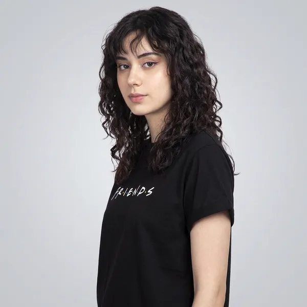 Black_Cotton_Regular_Fit_Friends_Logo_Graphic_T-Shirt_For_Unisex