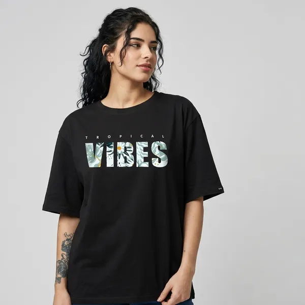 Black_Cotton_Oversized_Tropical_Vibes_Graphic_T-Shirt_For_Unisex