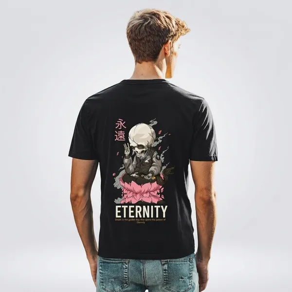 Black_Cotton_Regular_Fit_Skull_Eternity_Graphic_T-Shirt_For_Unisex