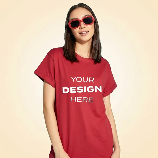 Cherry_Red_Cotton_Relaxed_Fit_Solid_T-Shirt_For_Unisex