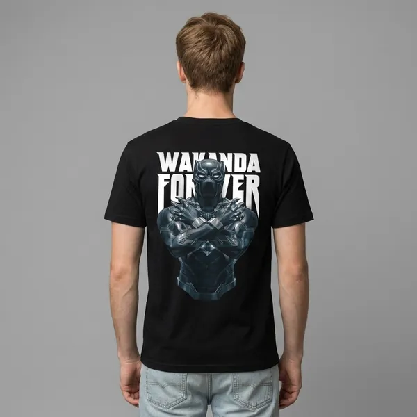 Black_Cotton_Regular_Fit_Wakanda_Forever_Graphic_T-Shirt_For_Unisex