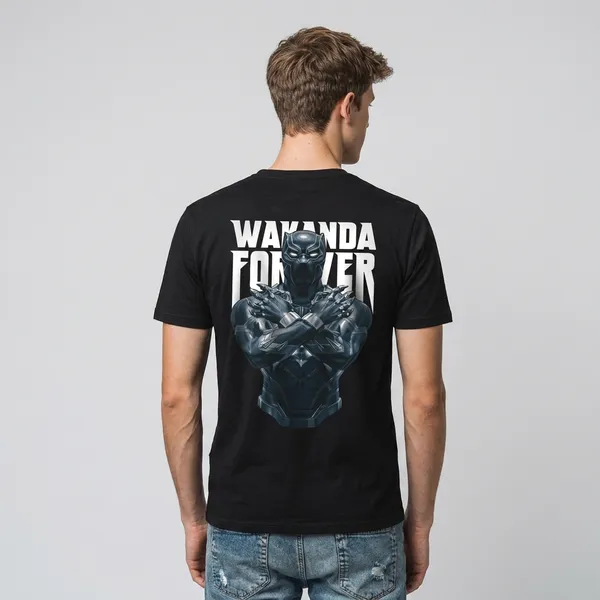 Black_Cotton_Regular_Fit_Wakanda_Forever_Graphic_T-Shirt_For_Unisex