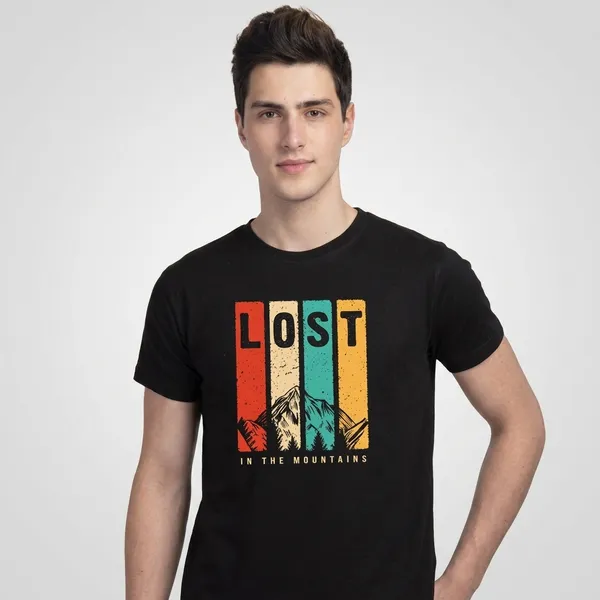 Black_Cotton_Regular_Fit_Mountain_Graphic_T-Shirt_For_Unisex