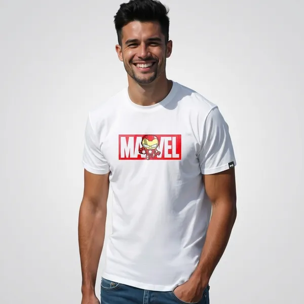 White_Cotton_Regular_Fit_Marvel_Graphic_T-Shirt_For_Unisex