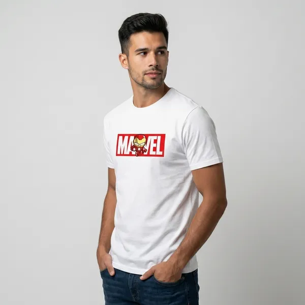 White_Cotton_Regular_Fit_Marvel_Graphic_T-Shirt_For_Unisex