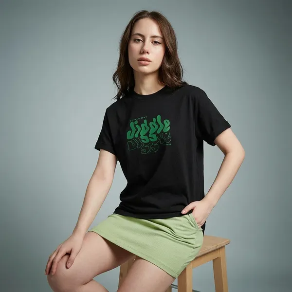 Black_Cotton_Oversized_Green_Flame_Graphic_T-Shirt_For_Unisex