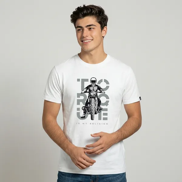 White_Cotton_Regular_Fit_Motorcycle_Graphic_T-Shirt_For_Unisex