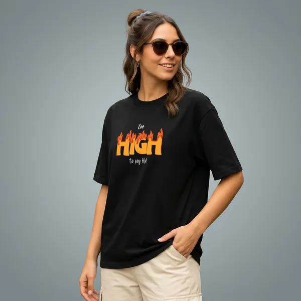 Black_Cotton_Oversized_Flame_Graphic_Round_Neck_T-Shirt_For_Unisex