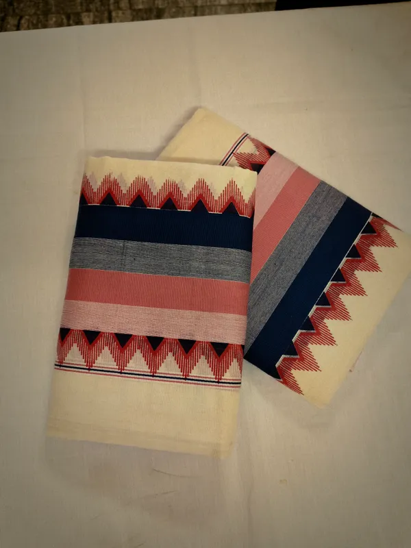 Cotton_Single_Set_Mundu_(Mundum_Neriyathum)_with_Temple_Prints
