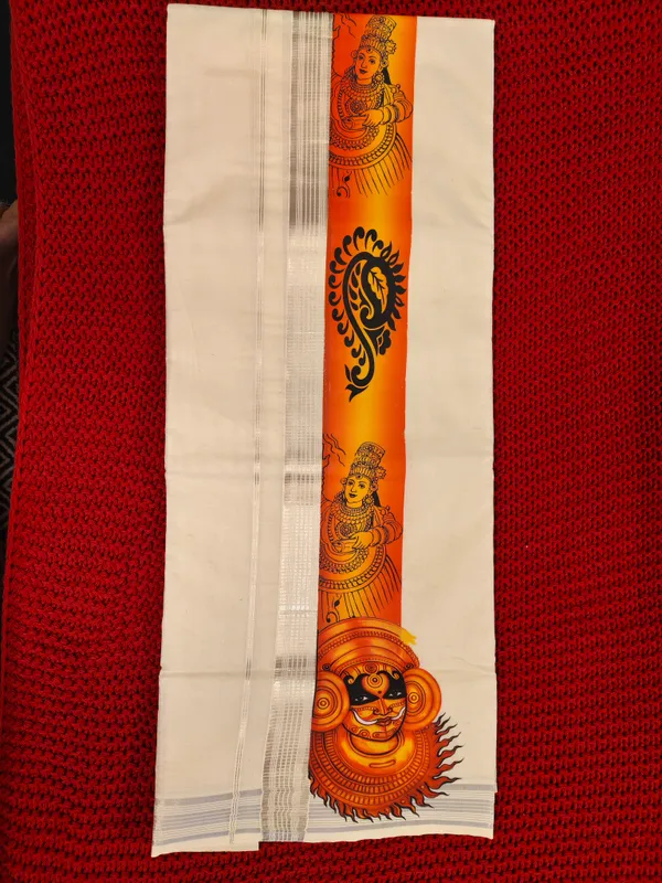 Men'S_White_Printed_Single_Mundu_/_Otta_Mundu_/_Lungi_(South_Indian_Kerala_Dhoti)