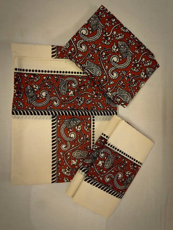 Cotton_Single_Set_Mundu_(Mundum_Neriyathum)_with_Kalamari_Prints_with_Blouse