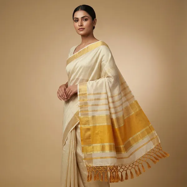 Kasavu_Saree_Cream_And_Golden_Border_Zari_-_Tissue_Silk_