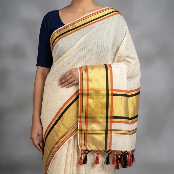 Kerala_Kasavu_Saree_With_Golden_Border_Combination_Of_Black_And_Red