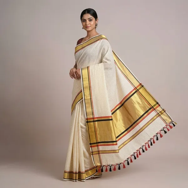 Kerala_Kasavu_Saree_With_Golden_Border_Combination_Of_Black_And_Red