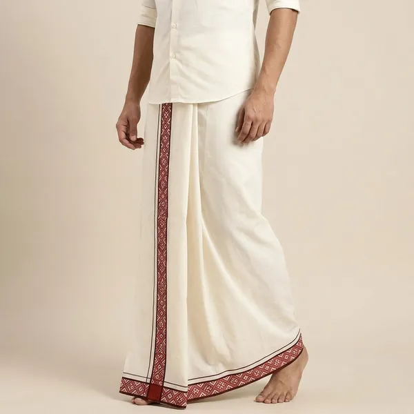 Men'S_White_Printed_Single_Mundu_/_Otta_Mundu_/_Lungi_(South_Indian_Kerala_Dhoti)