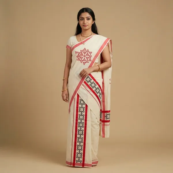Kerala_Cotton_Single_Set_Mundu_(Mundum_Neriyathum)_Rangoli_Prints