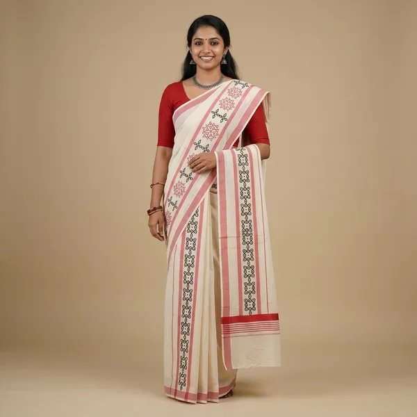 Kerala_Cotton_Single_Set_Mundu_(Mundum_Neriyathum)_Rangoli_Prints