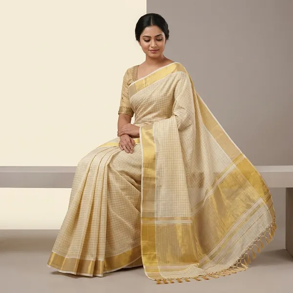 Kerala_Set_Mundu_(Mundum_Neriyathum)_Cream_&_Gold_Silk_For_Women