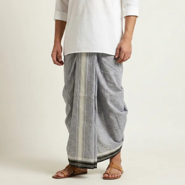 Men'S_Light_Blue_Printed_Single_Mundu_/_Otta_Mundu_/_Lungi_(South_Indian_Kerala_Dhoti)