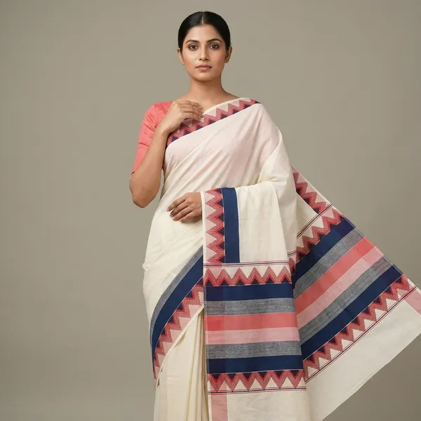 Cotton_Single_Set_Mundu_(Mundum_Neriyathum)_with_Temple_Prints