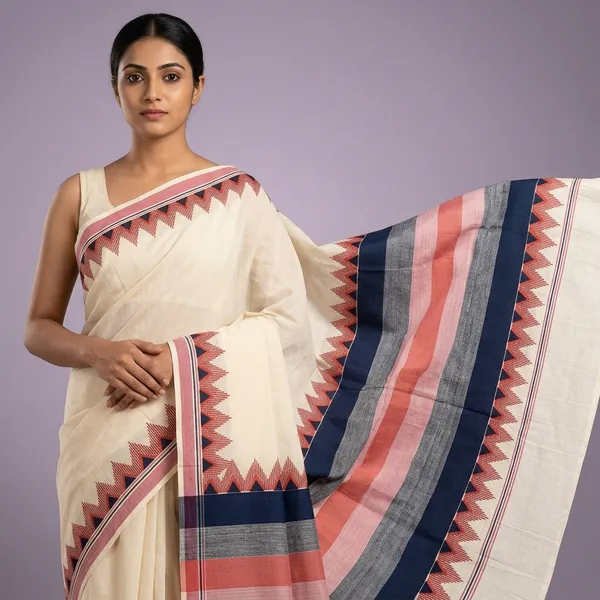 Cotton_Single_Set_Mundu_(Mundum_Neriyathum)_with_Temple_Prints