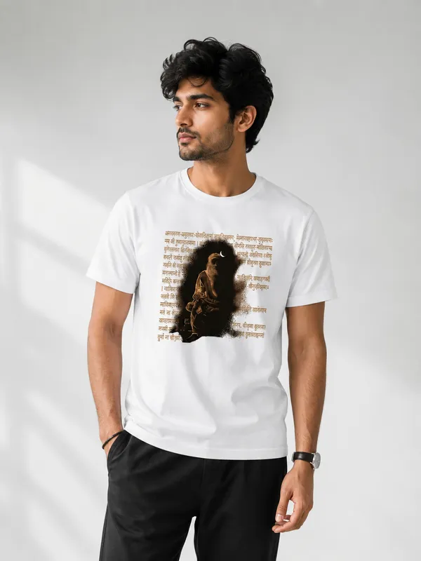 White_Cotton_Spiritual_Graphic_Print_TShirt_For_Men
