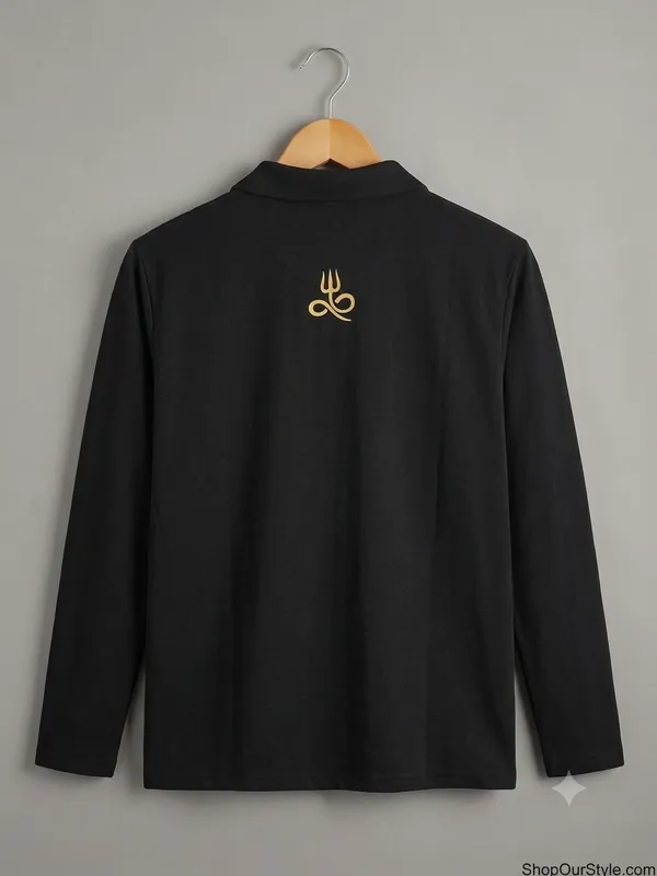 Black_Cotton_Full_Sleeve_Printed_Polo_TShirt_For_Men