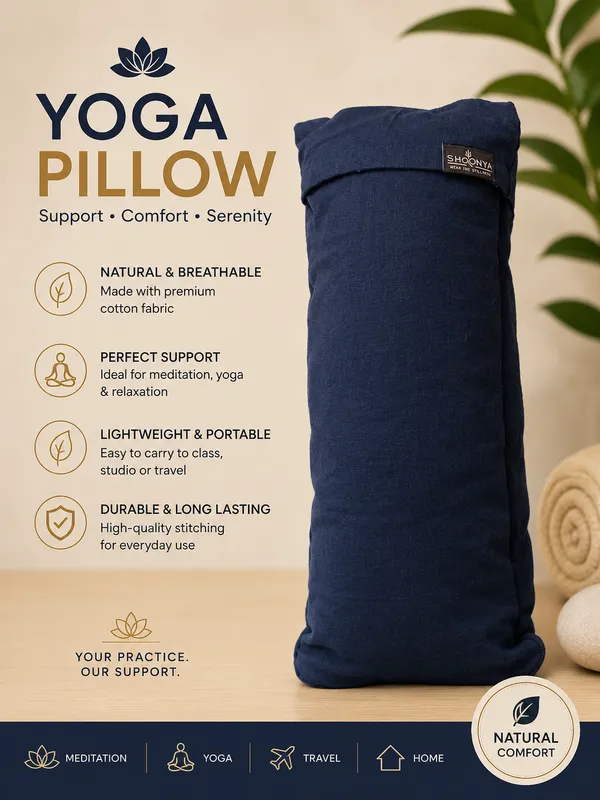 Shoonya_Navy_Cotton_Bolster_Yoga_Meditation_Pillow