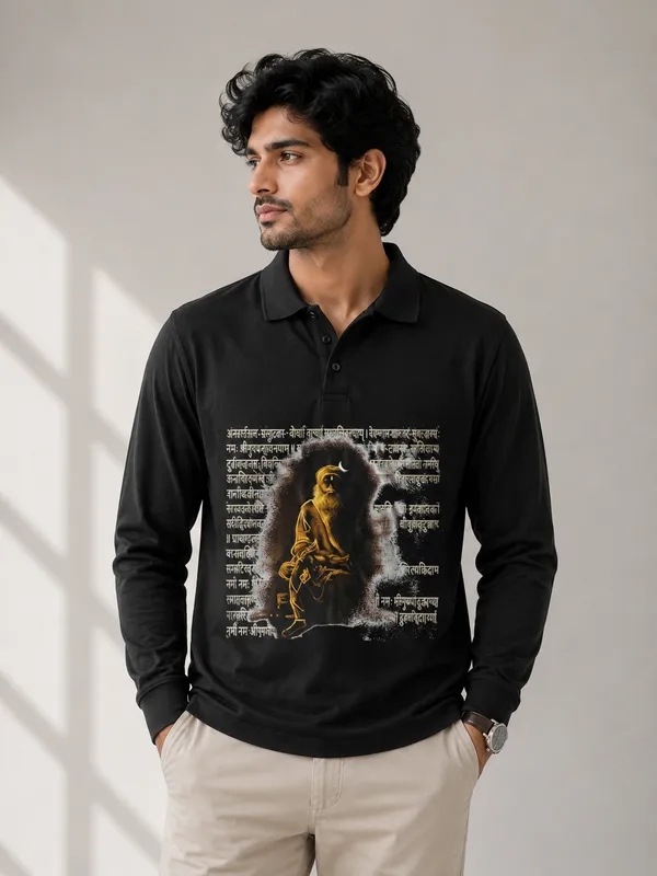 Black_Cotton_Full_Sleeve_Graphic_Print_Polo_For_Men