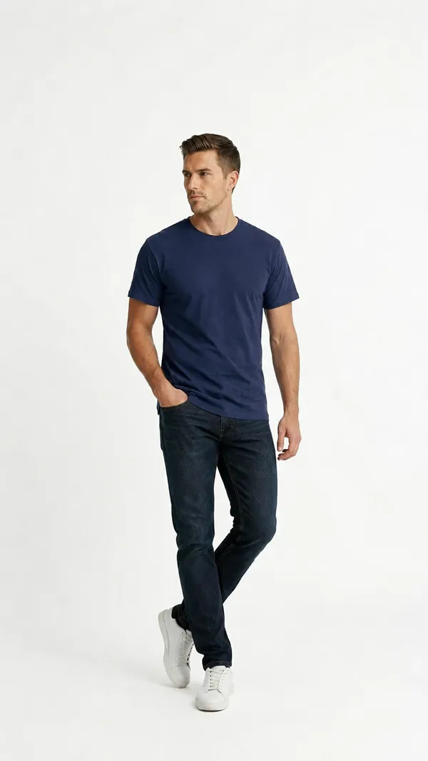 Navy_Blue_Cotton_Slim_Fit_Crew_Neck_TShirt_For_Men