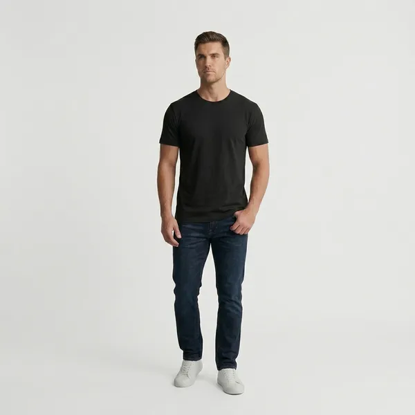 Black_Cotton_Slim_Fit_Crew_Neck_TShirt_For_Men