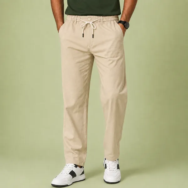 Wild_Woolly_Beige_Men's_Linen_Blend_Relaxed_Fit_Track_Pants_|_Breathable_Casual_Pant_with_Elastic_Waist_&_Drawstring