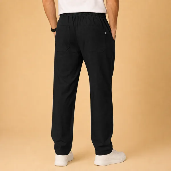 Wild_Woolly_Black_Men's_Linen_Blend_Relaxed_Fit_Track_Pants_|_Breathable_Casual_Pant_with_Elastic_Waist_&_Drawstring