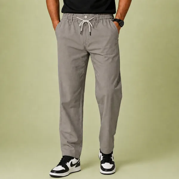 Wild_Woolly_Dark_Grey_Men's_Linen_Blend_Relaxed_Fit_Track_Pants_|_Breathable_Casual_Pant_with_Elastic_Waist_&_Drawstring