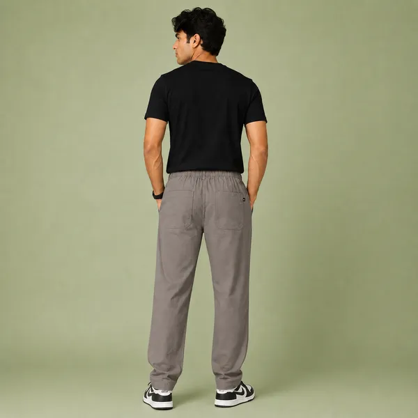 Wild_Woolly_Dark_Grey_Men's_Linen_Blend_Relaxed_Fit_Track_Pants_|_Breathable_Casual_Pant_with_Elastic_Waist_&_Drawstring